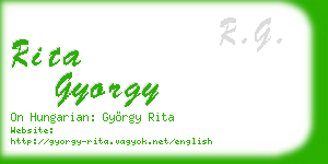 rita gyorgy business card