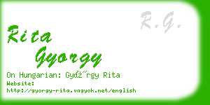 rita gyorgy business card